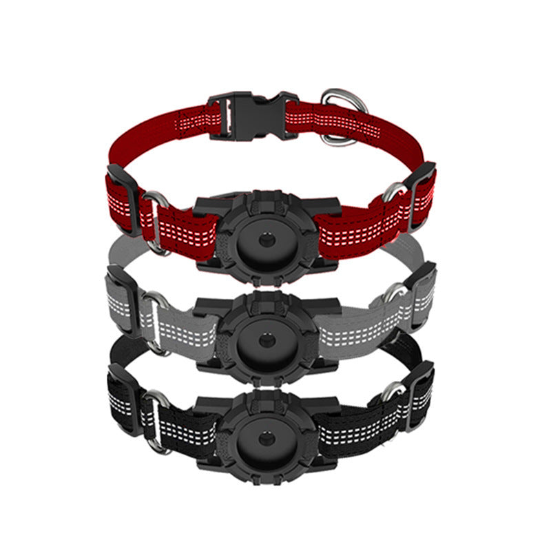 Reflective Anti-Lost Pet Collar – Sleek, Secure & AirTag-Ready