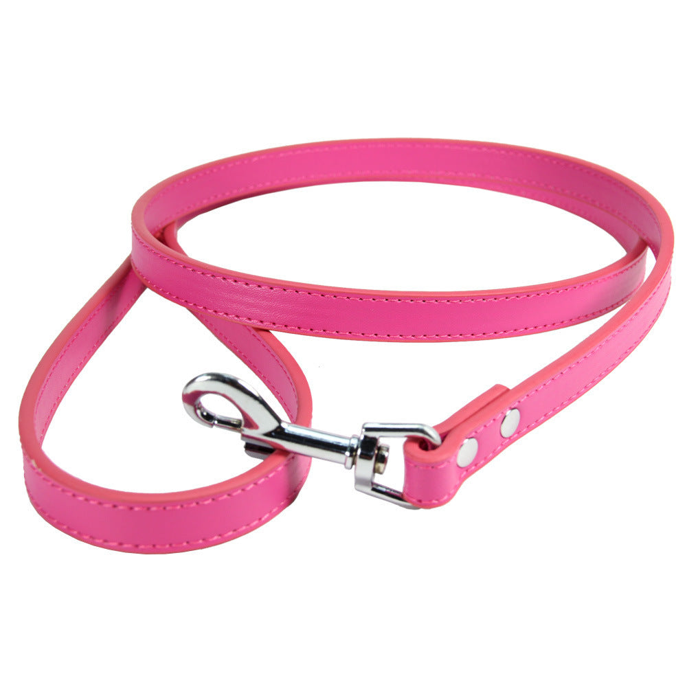 Minimalist PU Leather Pet Leash – Sleek & Durable Walk Companion