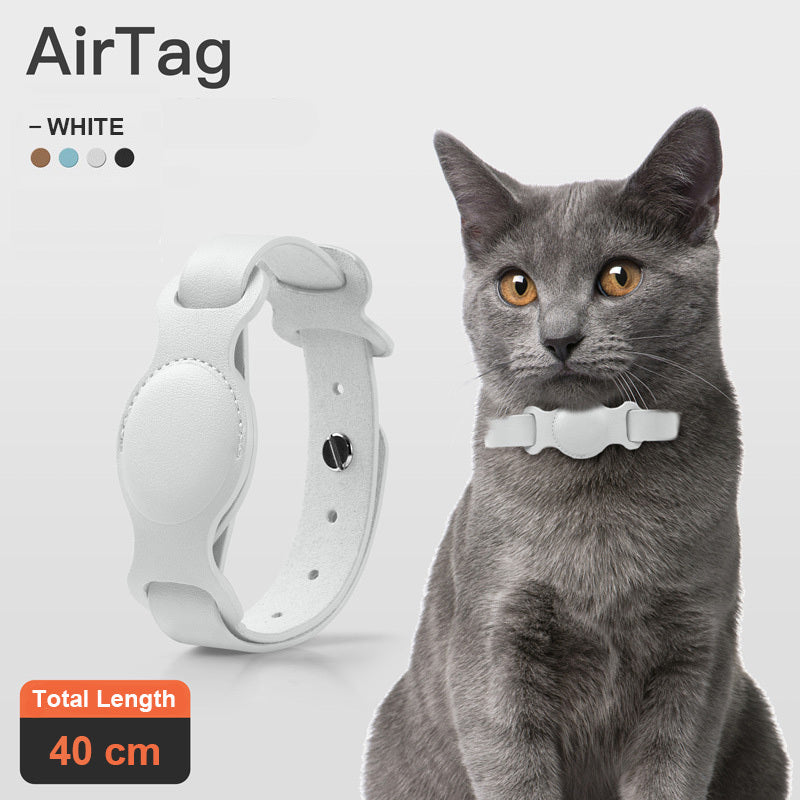Smart AirTag Leather Collar – Secure, Sleek & Pet-Friendly
