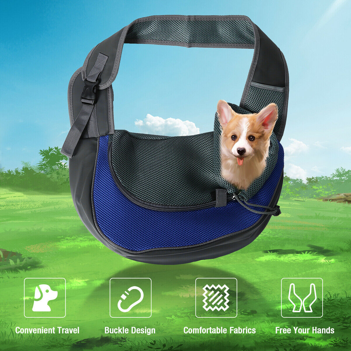 POPmarket Breathable Pet Shoulder Carrier – Lightweight Travel Bag (Fast Shipping)