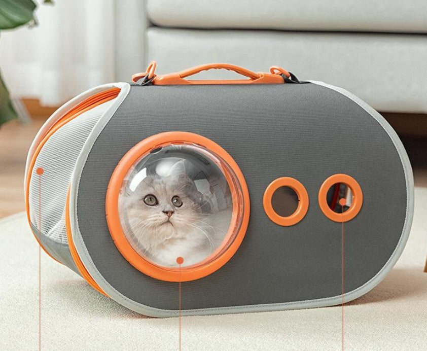 Capsule Bubble Pet Carrier – Space Pod for Cats and Small Dogs