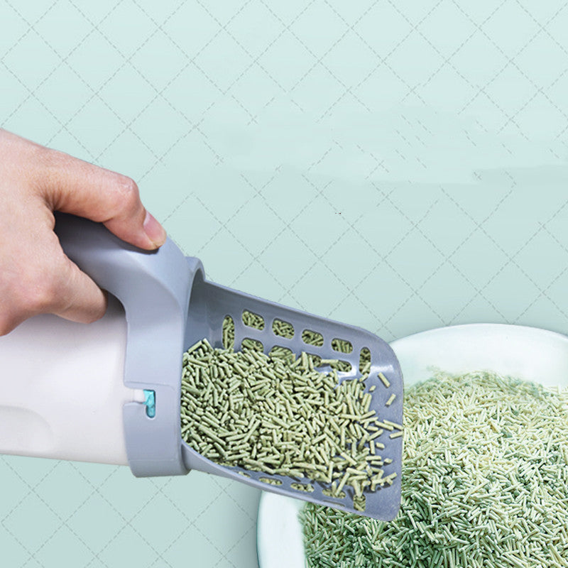 Modern Cat Litter Scoop with Built-In Waste Bin – Easy-Clean
