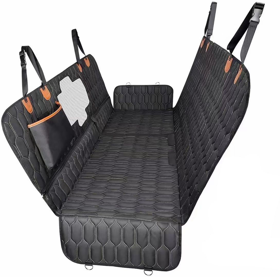 Luxury Quilted 3-in-1 Pet Travel Car Mat – Waterproof, Foldable & Machine Washable