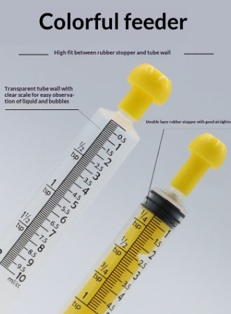Pet Colourful Plastic Syringe Feeder