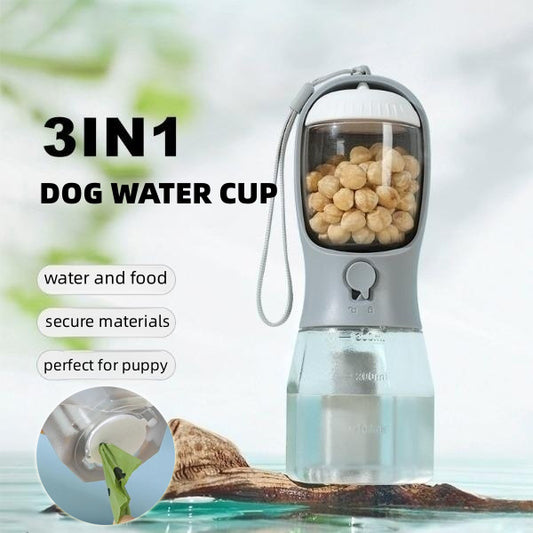 Luxe 3-in-1 Pet Water Bottle + Filter, Feeder and Waste Bag Holder (Offer Inside!)