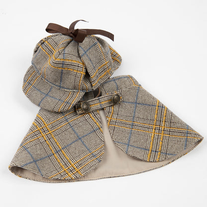 The Sherlock Pawmes – Designer Detective Cape & Hat for Pets