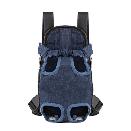 Chic Breathable Pet Travel Carrier – Front & Back Chest Bag