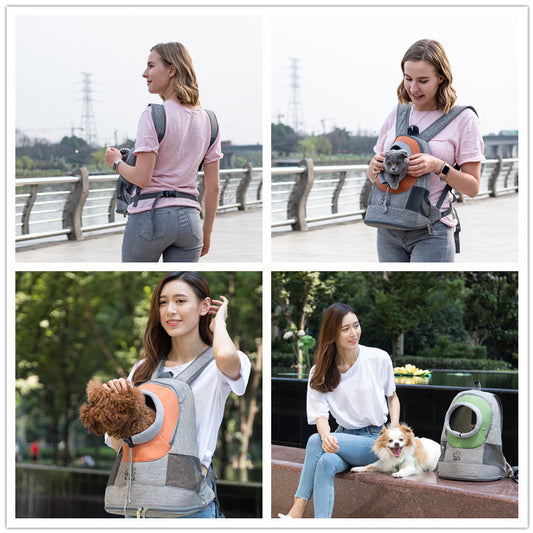 FlexiFit Pet Sling – Breathable Front & Back Carrier for Cats & Small Dogs