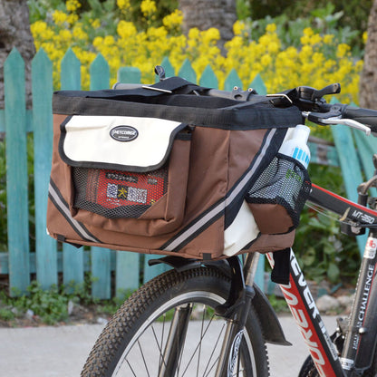 Bicycle Basket – Reflective Front Carrier for Cats & Small Dogs