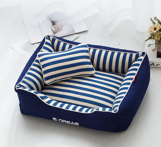 Amalfi Striped Pet Nest – Removable & Washable