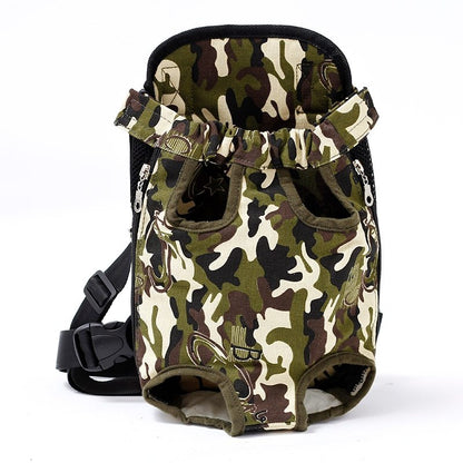 Chic Breathable Pet Travel Carrier – Front & Back Chest Bag