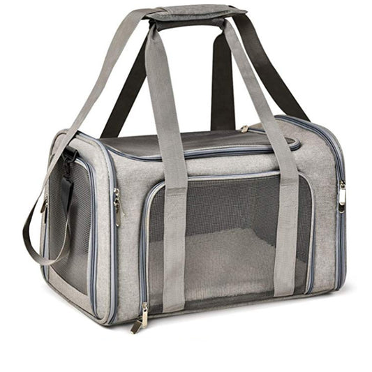 Voyager Linen Pet Carrier – Dual-Handle Travel Tote