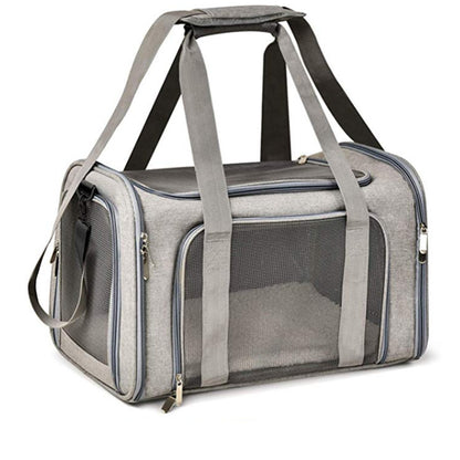 Voyager Linen Pet Carrier – Dual-Handle Travel Tote
