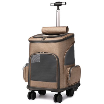 Luxury Rolling Pet Carrier Backpack – Airline Approved & Expandable