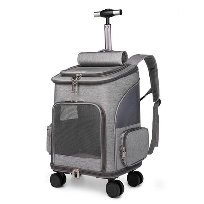 Luxury Rolling Pet Carrier Backpack – Airline Approved & Expandable