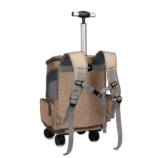 Luxury Rolling Pet Carrier Backpack – Airline Approved & Expandable