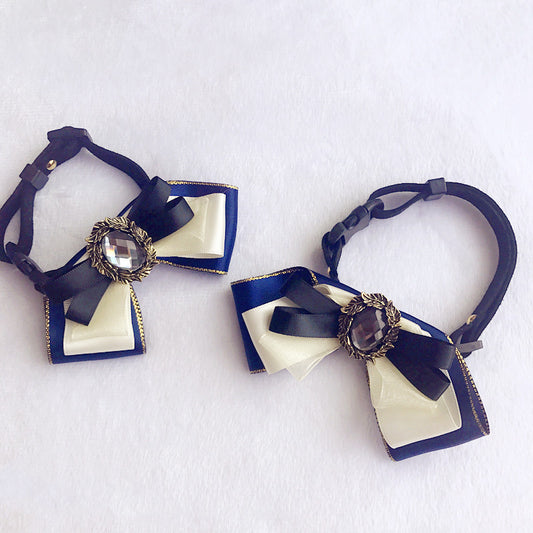 Little Gentleman Flower Collar – Handmade Bow Tie Accessory for Pets