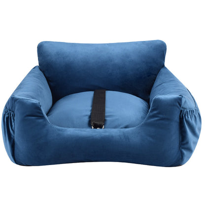 Velvet Voyage Pet Car Seat – Couture Comfort in Motion
