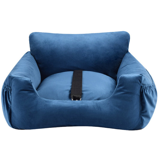 Velvet Voyage Pet Car Seat – Couture Comfort in Motion