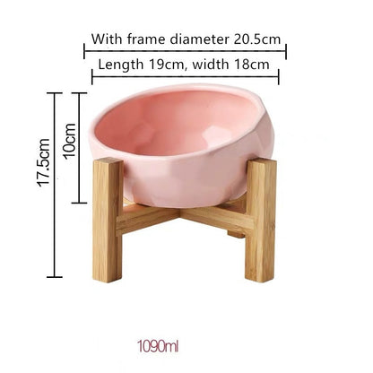 Elevé™ Ceramic Pet Bowl – Angled and Elevated