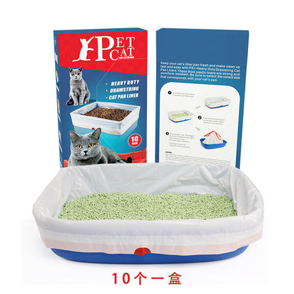 Drawstring Cat Litter Box Liners – Extra-Thick, Easy Clean-Up Garbage Bags
