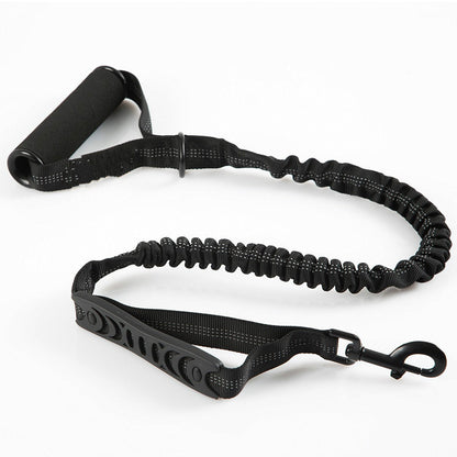 Heavy-Duty Shock-Absorbing Leash for Large Dogs – Black