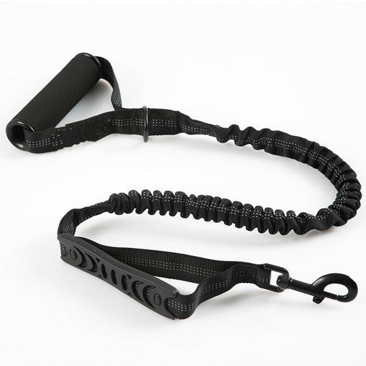 Heavy-Duty Shock-Absorbing Leash for Large Dogs – Black