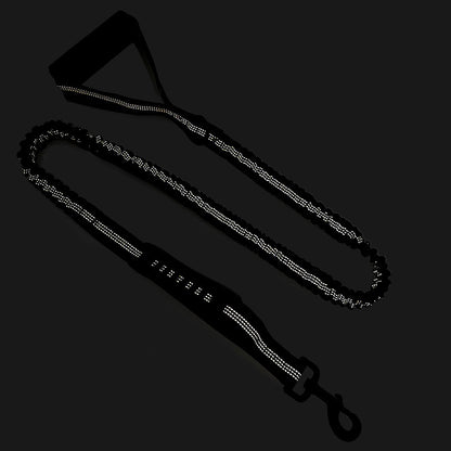 Heavy-Duty Shock-Absorbing Leash for Large Dogs – Black