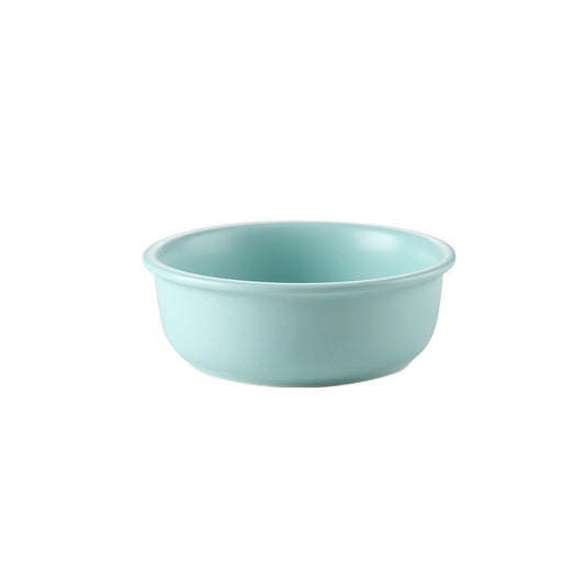 Elevated Ceramic Pet Bowl with Artisan Wood Stand – Modern Minimalist