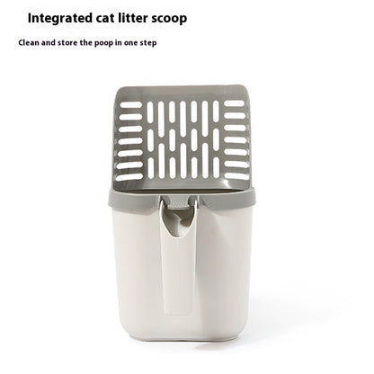 All-in-One Cat Litter Scoop with Built-In Waste Storage – Large Capacity