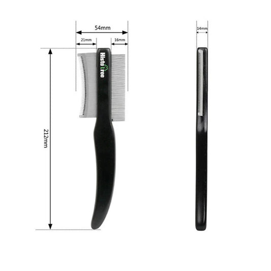 Double-Sided Stainless Steel Pet Comb – Deshedding & Flea Removal for Dogs & Cats