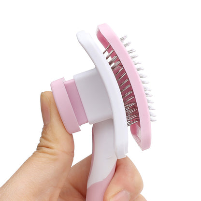 GroomPro: Self-Cleaning Slicker Brush for Dogs & Cats (Fast Shipping)