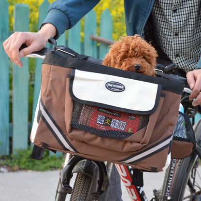 Bicycle Basket – Reflective Front Carrier for Cats & Small Dogs