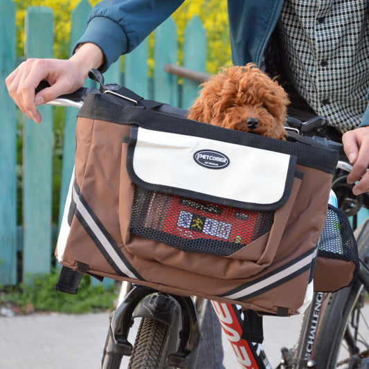 Bicycle Basket – Reflective Front Carrier for Cats & Small Dogs