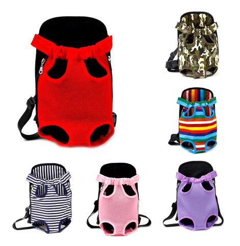 Chic Breathable Pet Travel Carrier – Front & Back Chest Bag