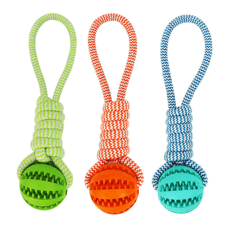 Treat Rope™ Interactive Chew Toy – Durable Rope with Treat-Fillable Ball for Dogs