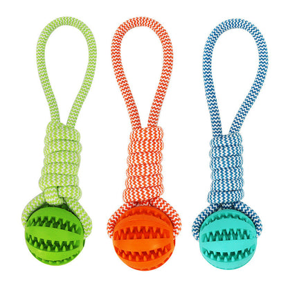 Treat Rope™ Interactive Chew Toy – Durable Rope with Treat-Fillable Ball for Dogs