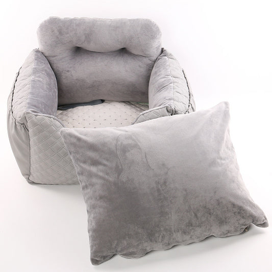 Cloud Luxe Quilted Pet Car Seat – Travel in Style & Comfort