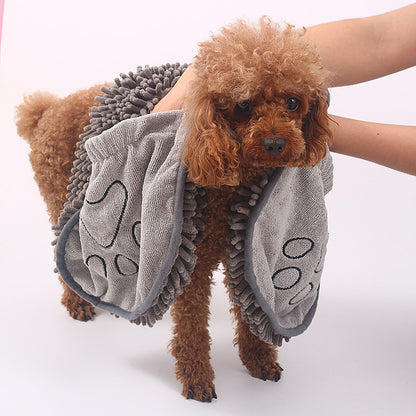 Ultra-Absorbent Chenille Pet Drying Towel – Soft, Cozy & Fast-Drying