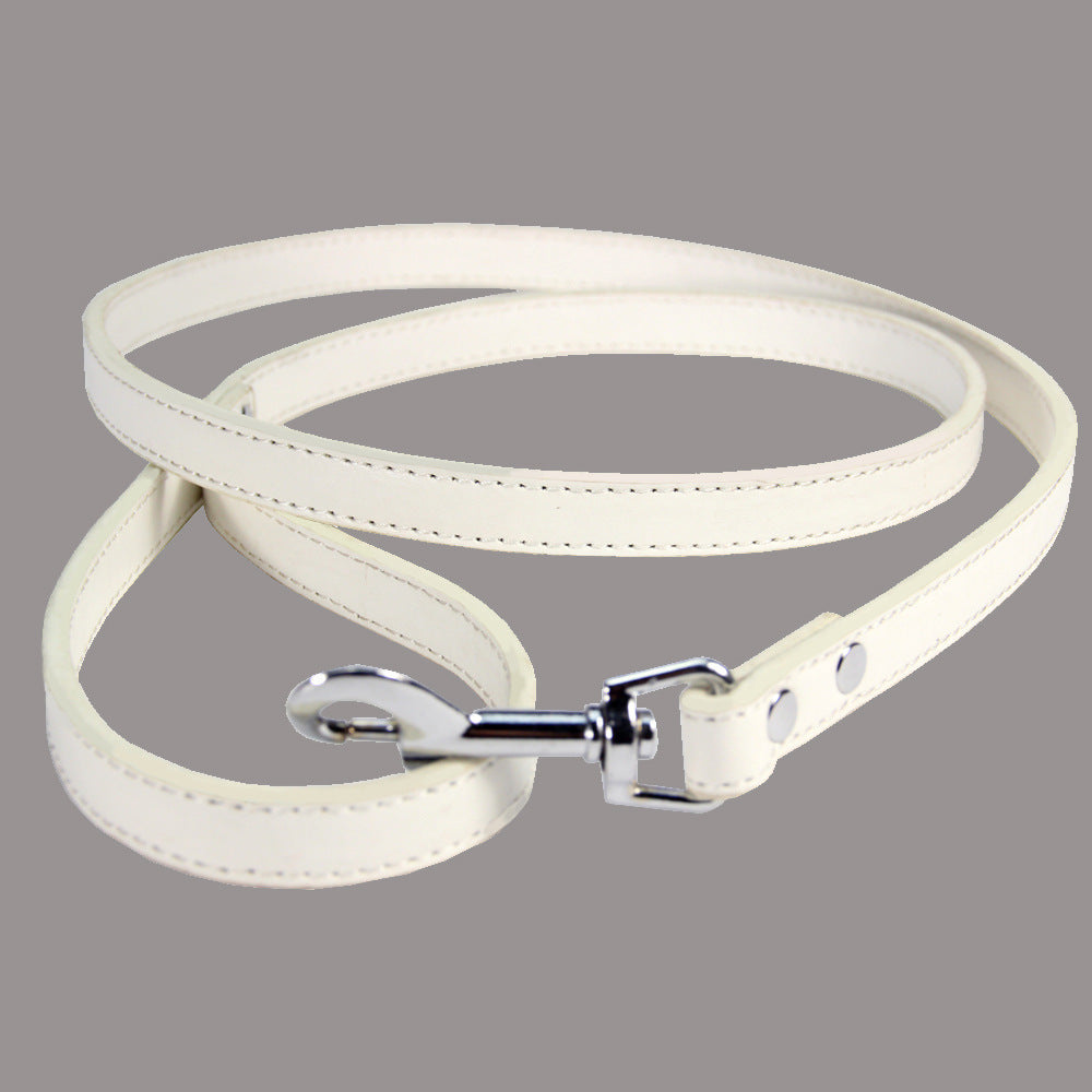 Minimalist PU Leather Pet Leash – Sleek & Durable Walk Companion