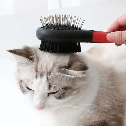 2-in-1 Double-Sided Pet Grooming Brush – For Dogs & Cats, Shedding & Detangling