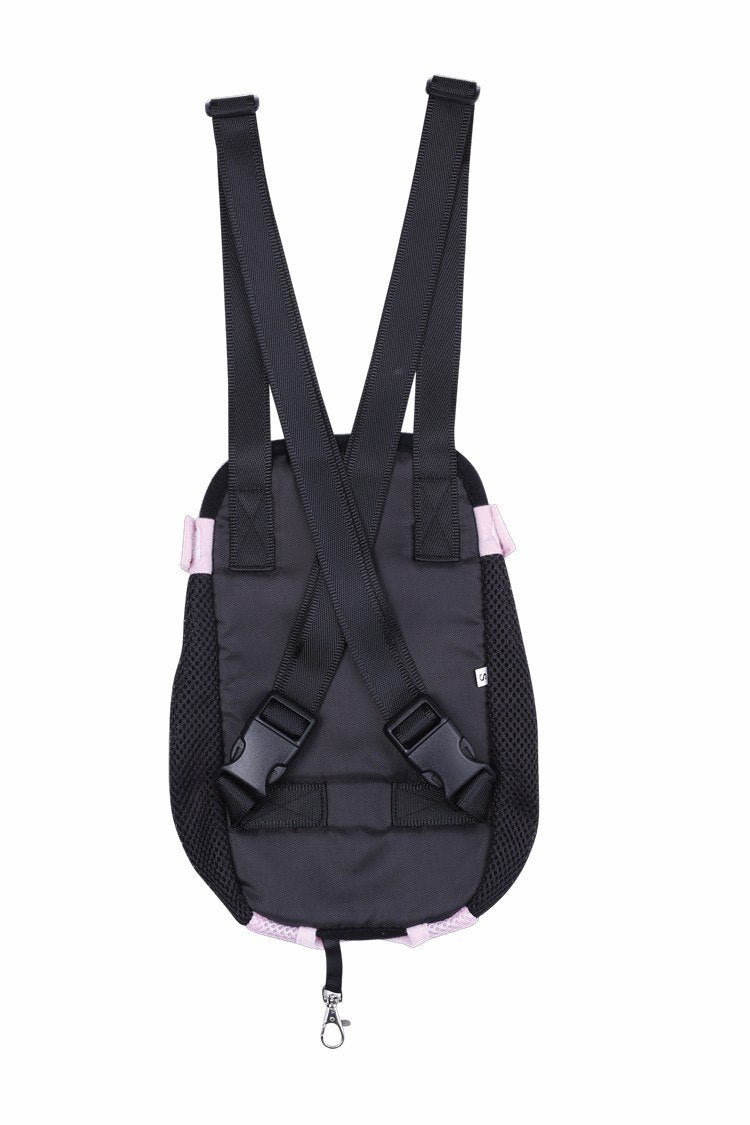 Chic Breathable Pet Travel Carrier – Front & Back Chest Bag