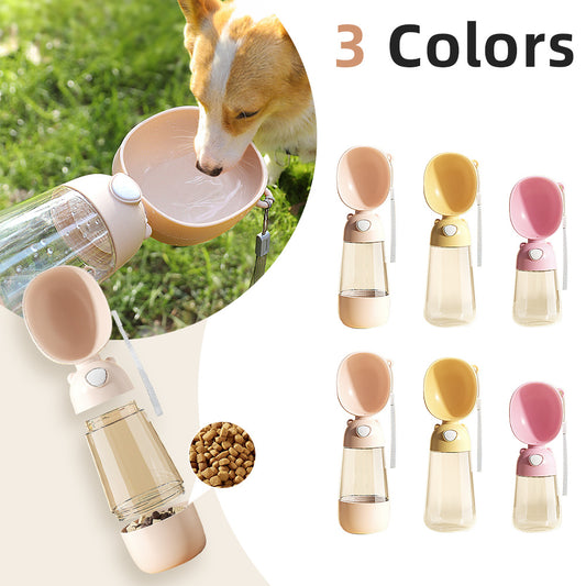 HydraSip™ Portable Dog Water Bottle & Feeder – Leakproof, Travel-Friendly, Food-Grade