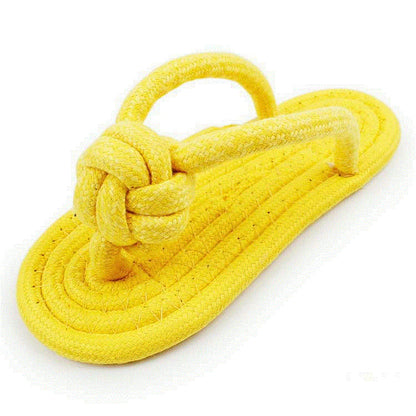 Mini Slipper Chew Toy – Multicolor Cotton Rope for Small Pets