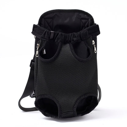 Chic Breathable Pet Travel Carrier – Front & Back Chest Bag