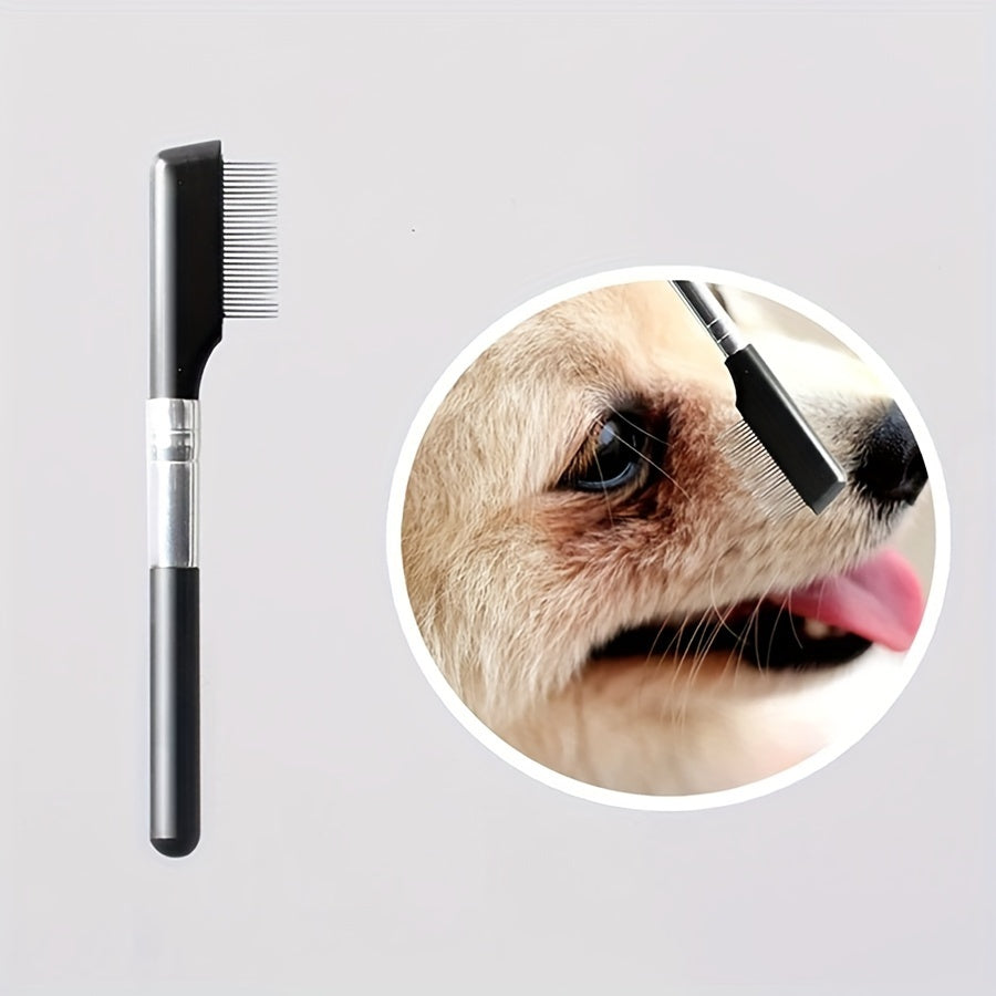 Gentle Eye Grooming Comb – Tear Stain Brush with Sleek Grip for Dogs & Cats