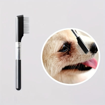 Gentle Eye Grooming Comb – Tear Stain Brush with Sleek Grip for Dogs & Cats