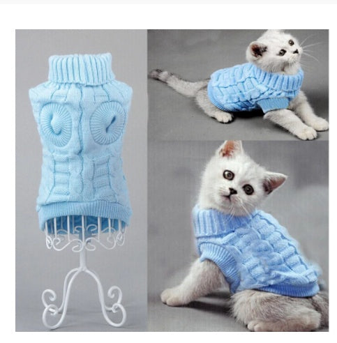 Nordic Knit Pet Sweater – Soft Acrylic in Holiday Colors
