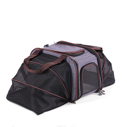 Travel Pet Carrier – Denim Blue with Convertible Mat Base
