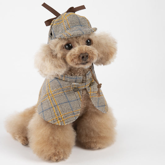 The Sherlock Pawmes – Designer Detective Cape & Hat for Pets